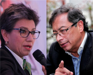 Claudia López y Gustavo Petro